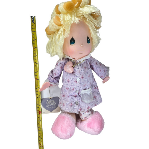 VTG 1984 Precious Moments Sylvie 15” Doll w/ Curler Mirror Locket & Applause Tag - Picture 8 of 9